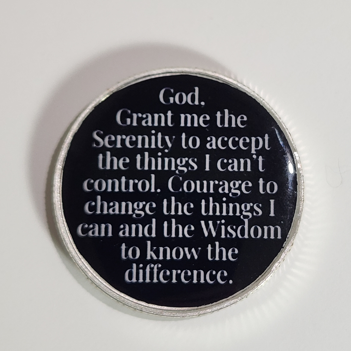 Sobriety Coin With Mountain Sunrise