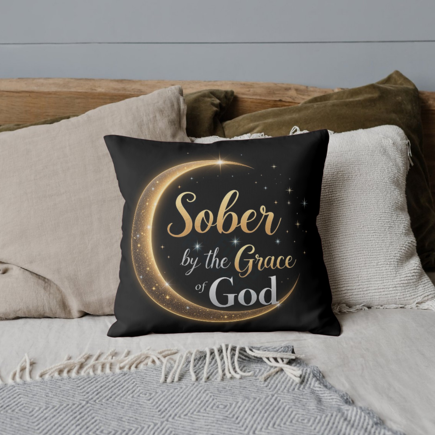 Sober by the Grace of God - Inspirational Digital Design