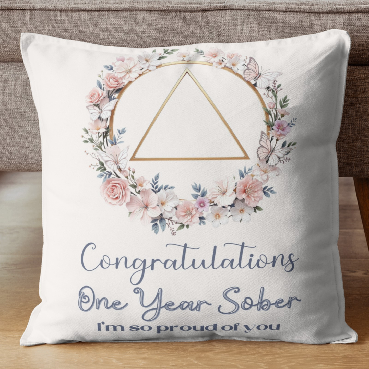 One Year Sober - Digital Recovery Milestone Card - Instant Download