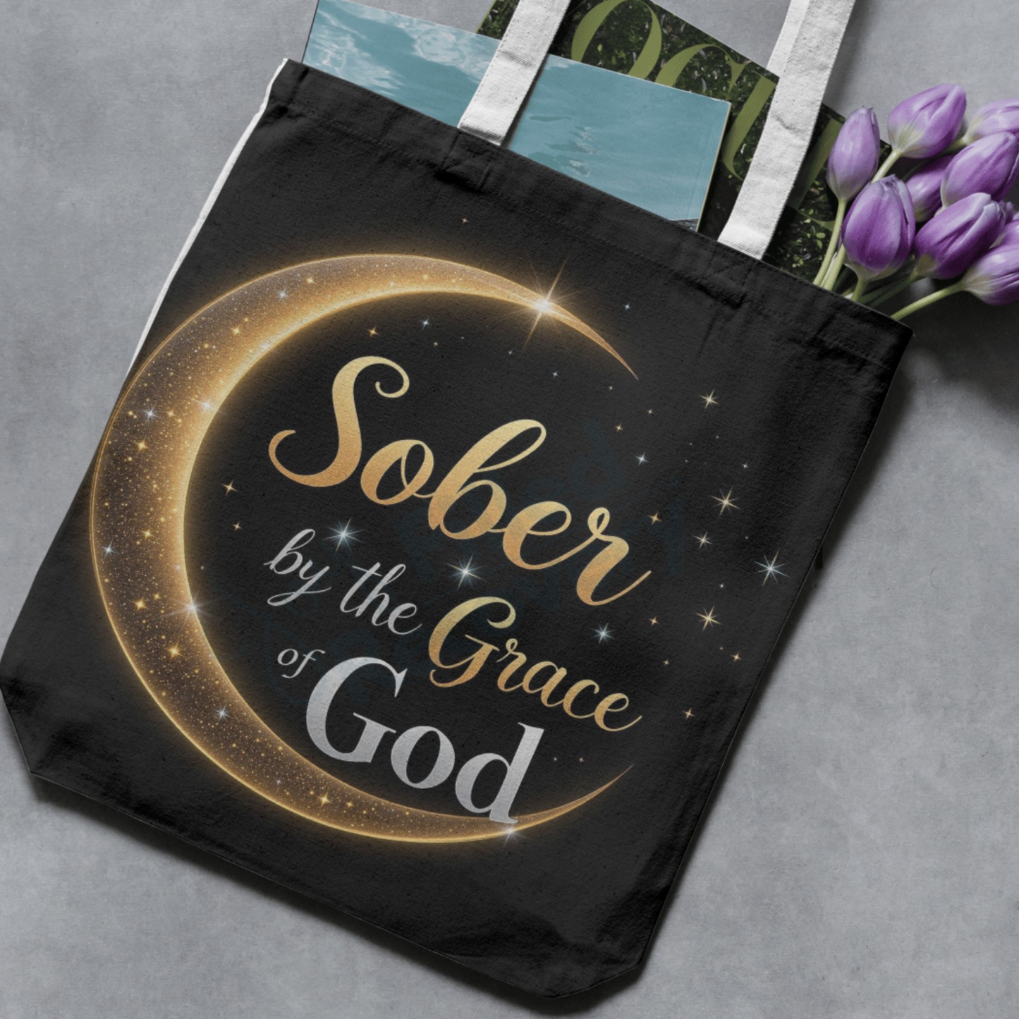 Sober by the Grace of God - Inspirational Digital Design