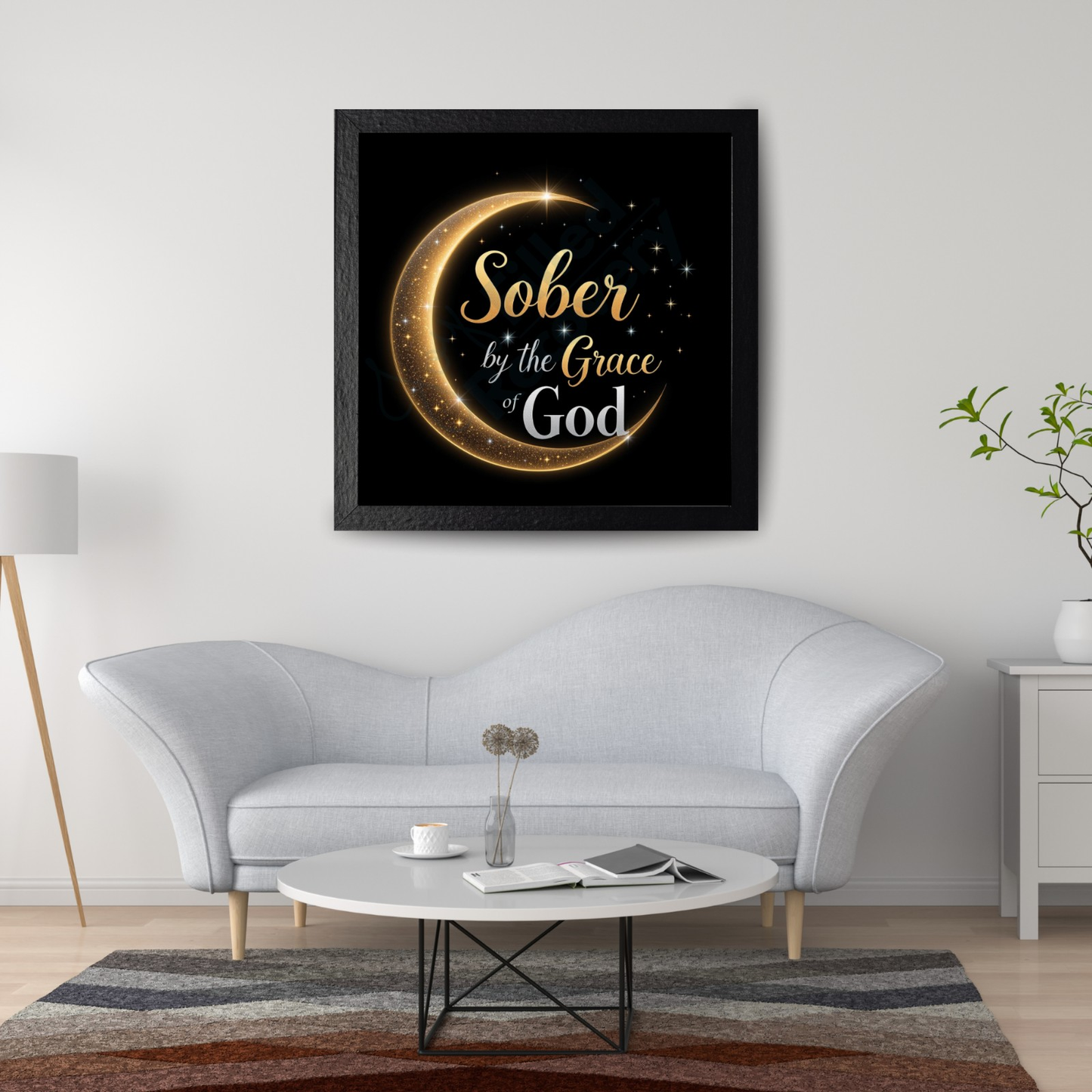 Sober by the Grace of God - Inspirational Digital Design