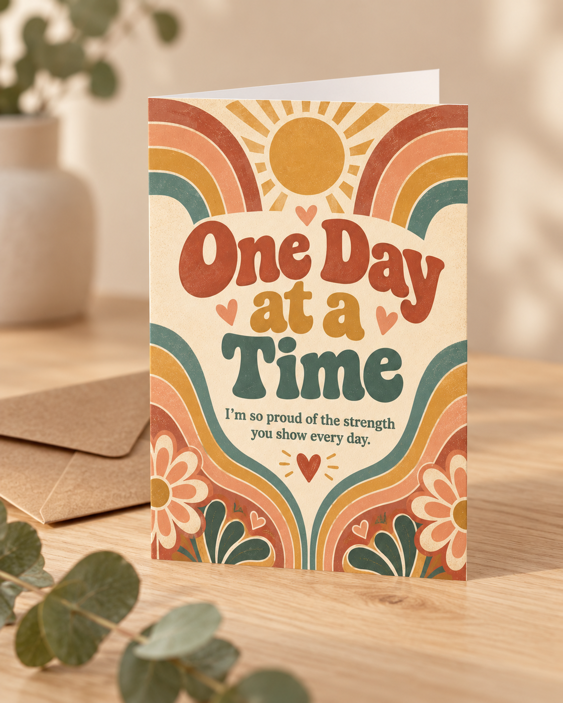 One Day at a Time – Free Printable & Digital Encouragement Card