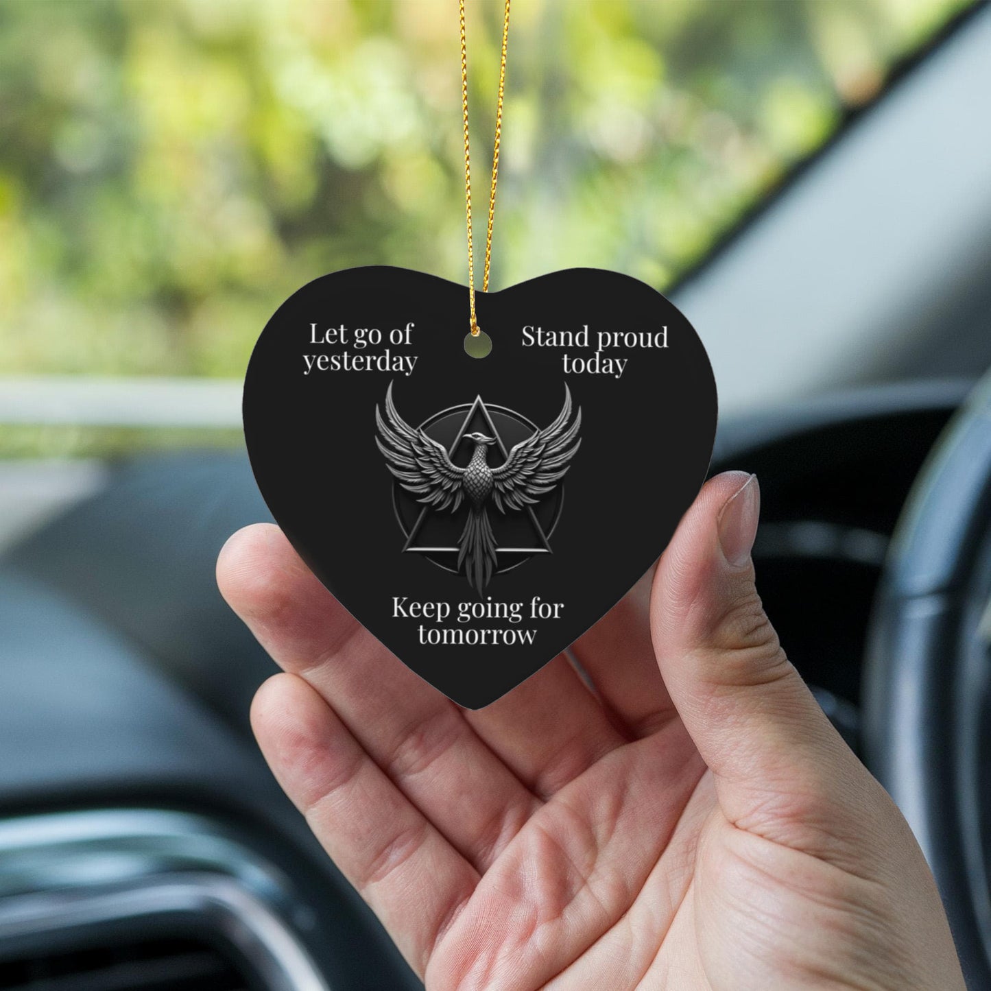 Phoenix Recovery Heart Ornament