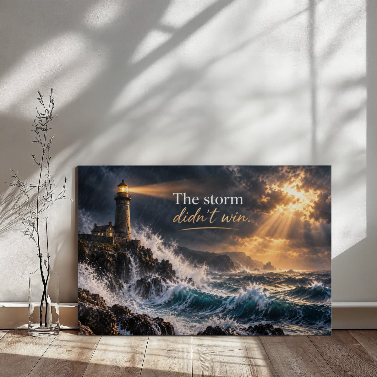 The Storm Didn't Win - Lighthouse Recovery Gift