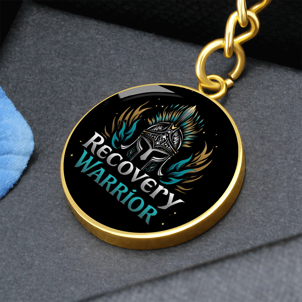 Recovery Warrior Keychain — Personalized Back Engraving
