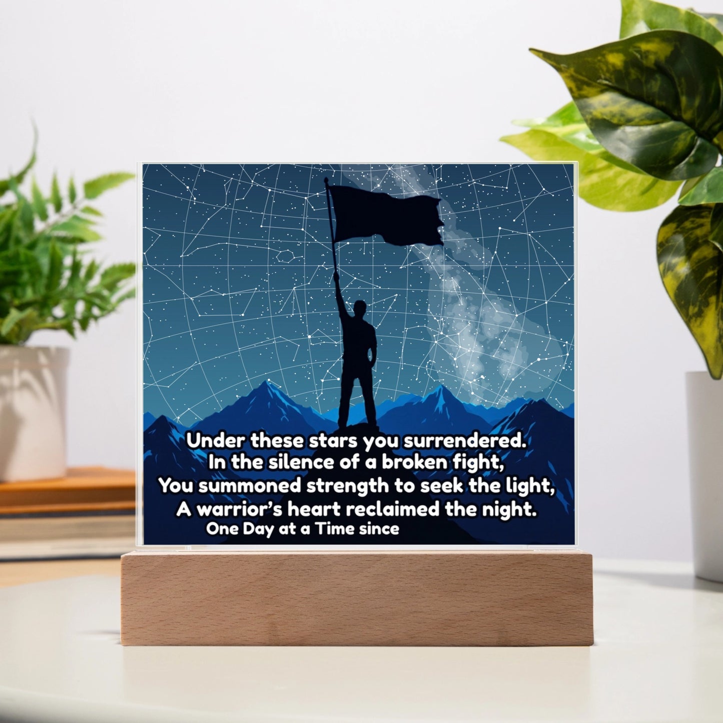 Under These Stars You Surrendered LED Sober Star Map