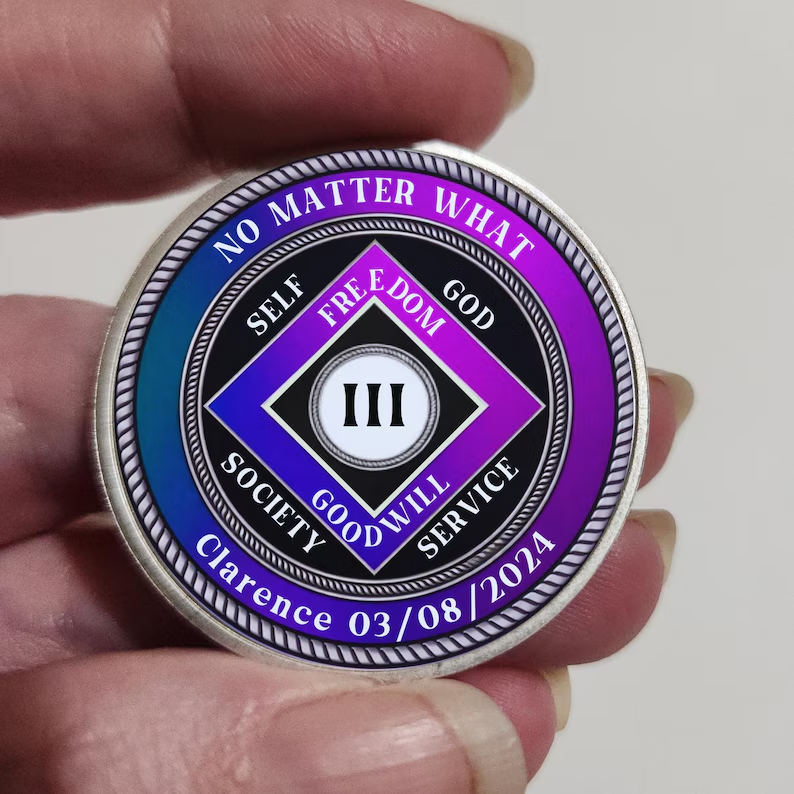 No Matter What NA Recovery Coin With Personalized Name & Date