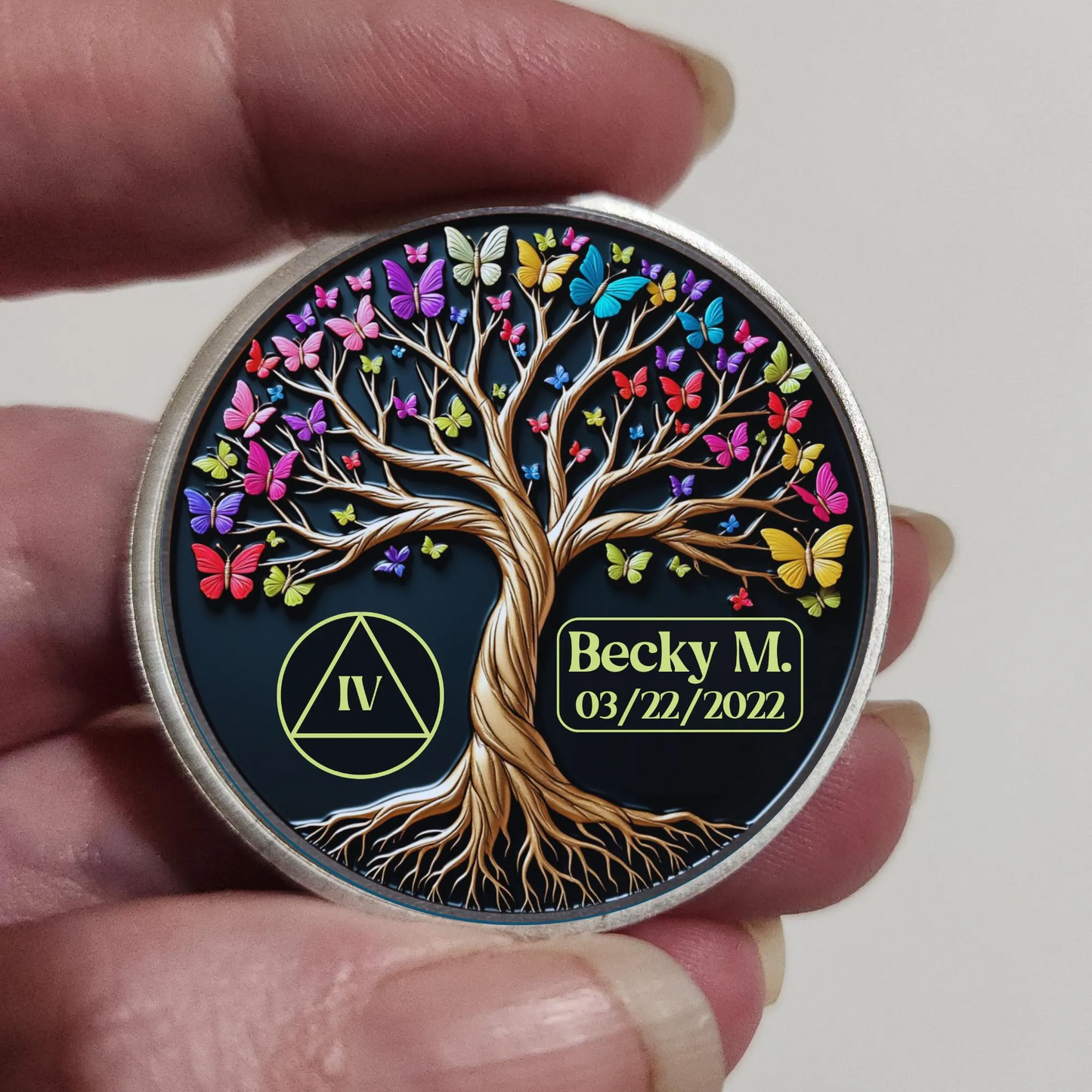 Butterfly tree of life AA Coin