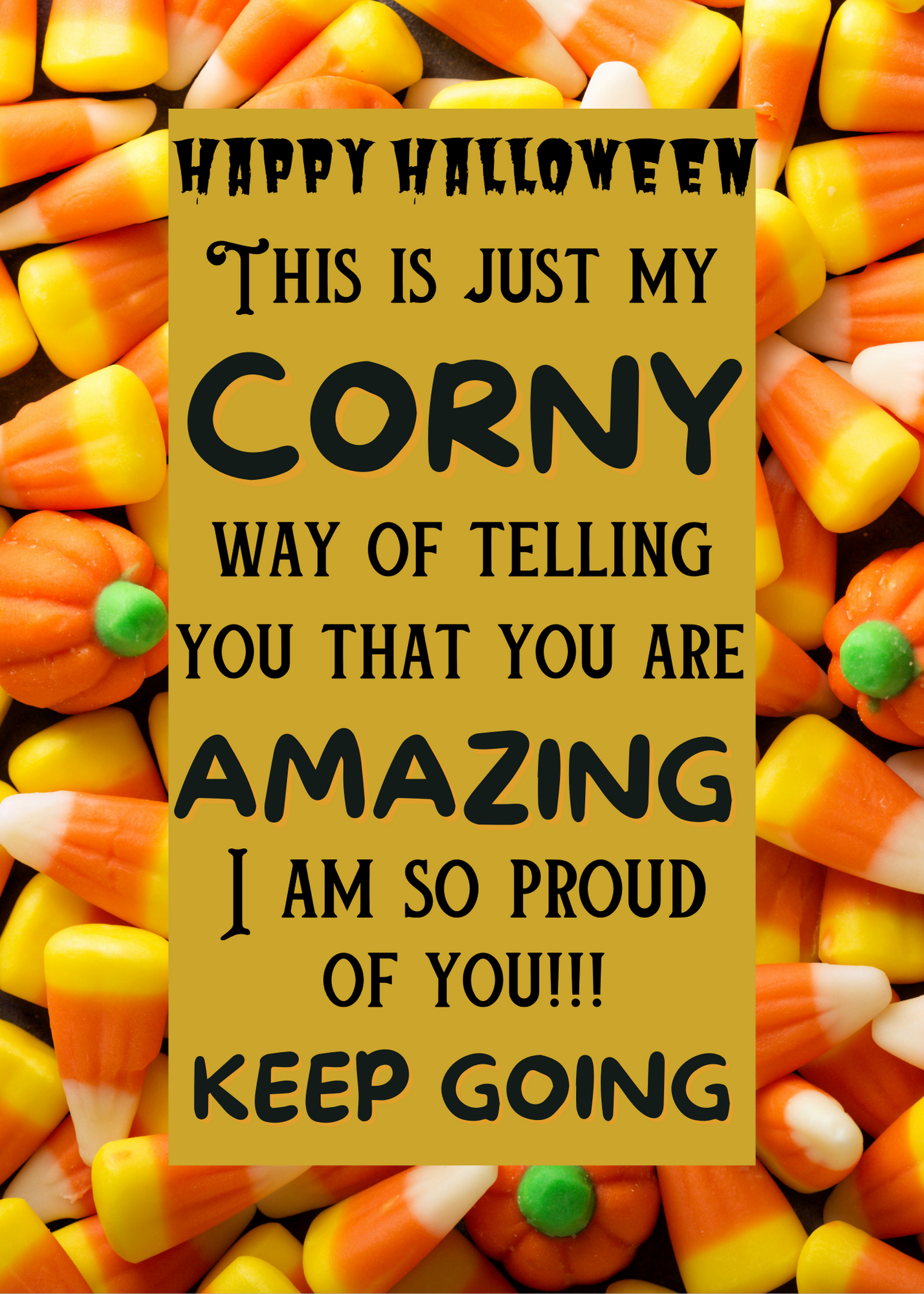 Corny Sober Halloween Card Digital Download