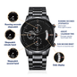 We are so proud of you ~ One day at a time engraved watch