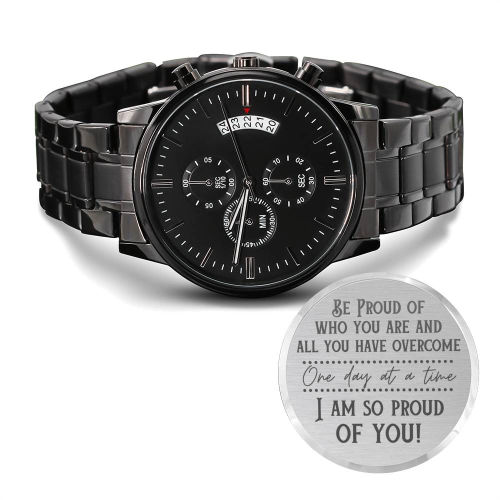 Men’s Recovery Gift Watch | Engraved with “One Day at a Time”
