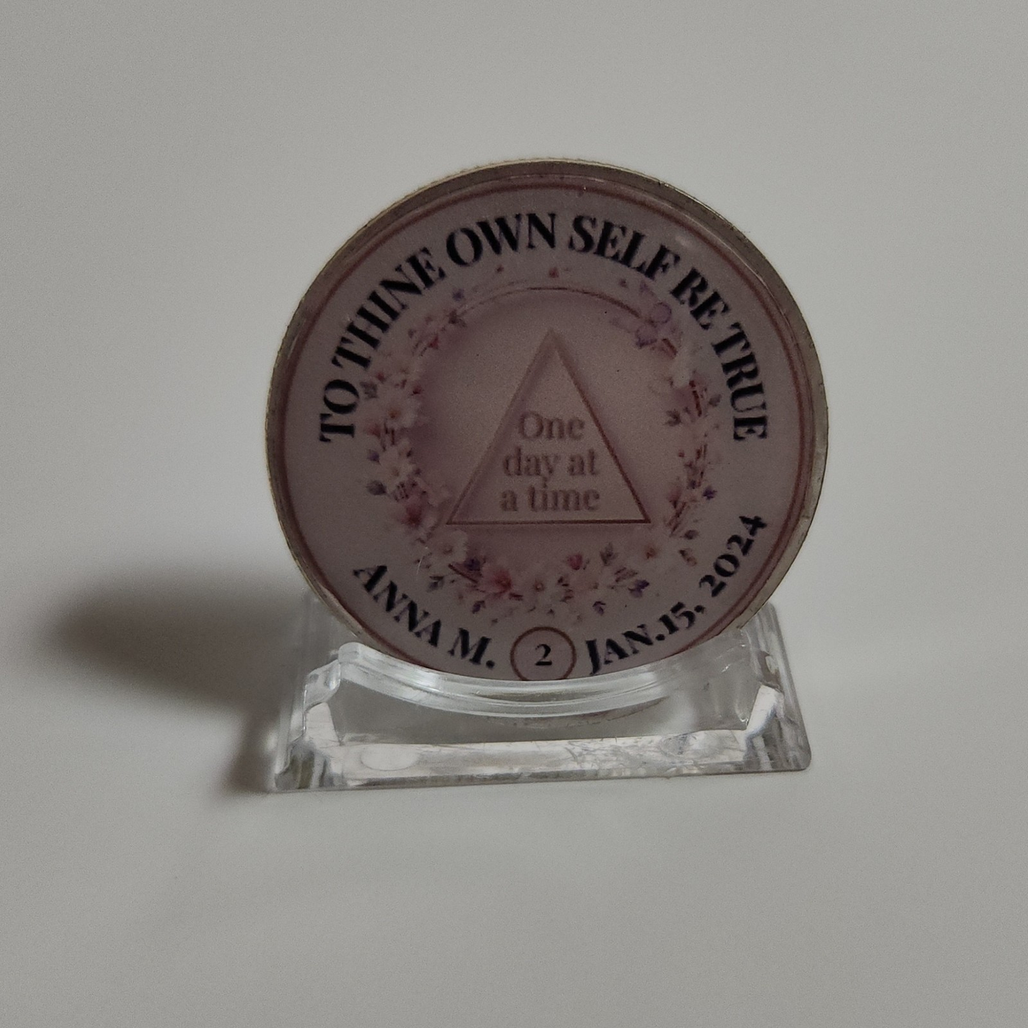 To Thine Own Self Be True ~ Custom Floral AA Coin