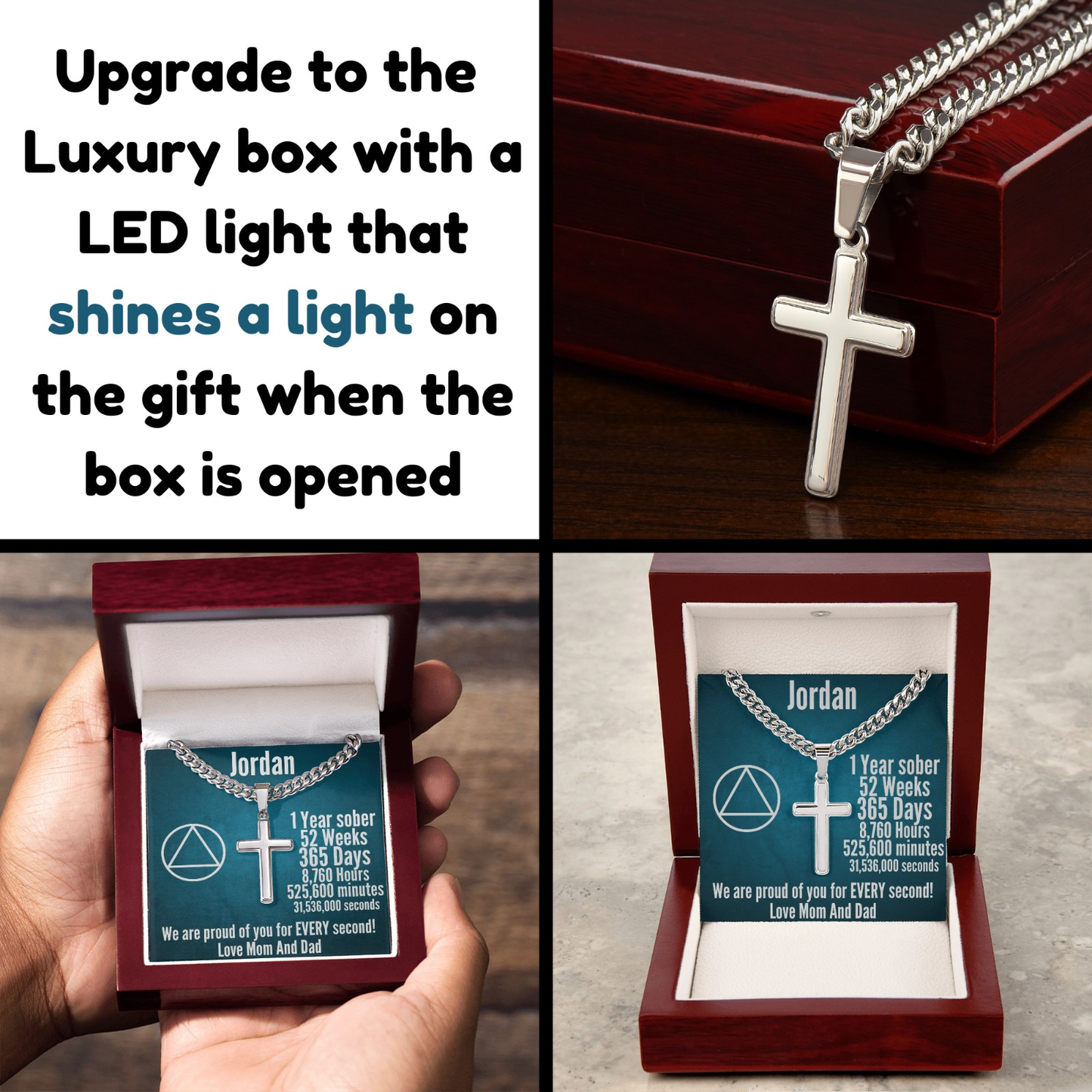 One Year Sober Personalized Sobriety Necklace
