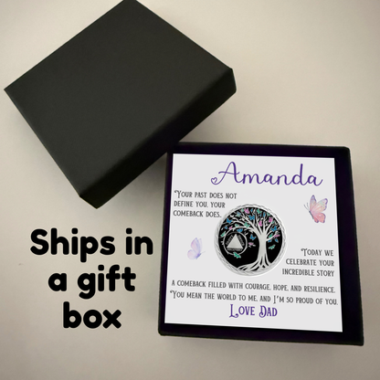 Personalized Sobriety Coin with Card