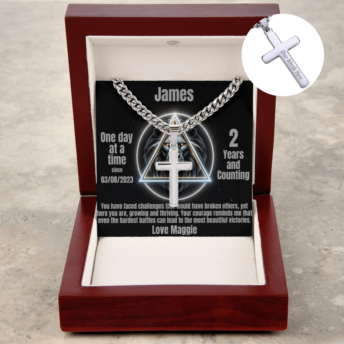 Beautiful Victories Custom Men's Sobriety Gift