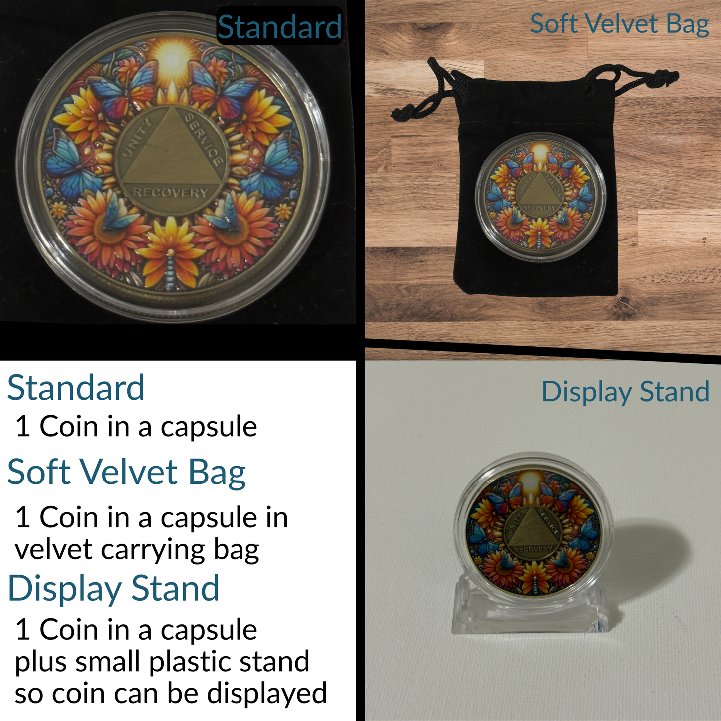 Butterfly Sobriety Coin