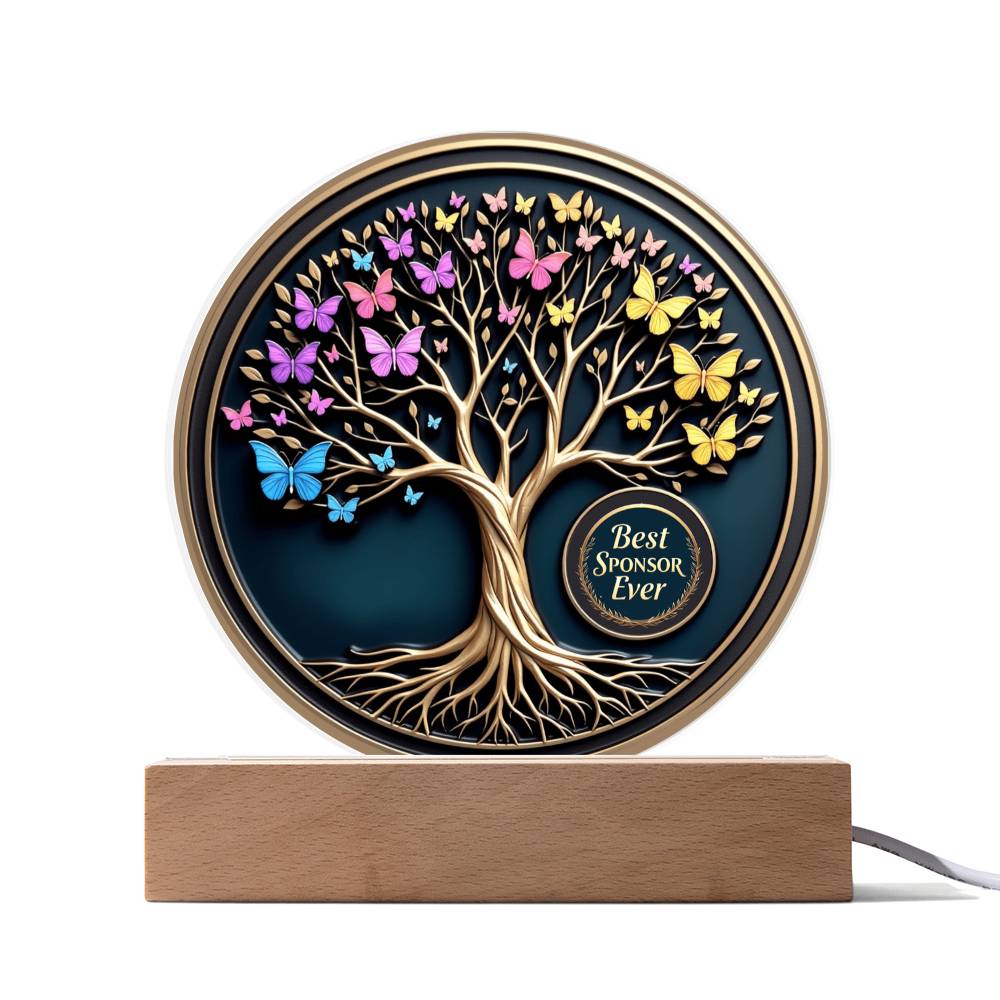 Best Sponsor Ever LED Circle Acrylic Keepsake