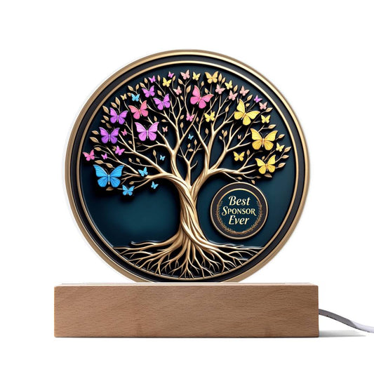 Best Sponsor Ever LED Circle Acrylic Keepsake