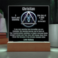 One day at a time - Personalized LED Square Plaque