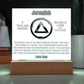 AA Symbol with Name and Date LED Plaque