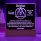 One day at a time - Personalized LED Square Plaque