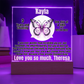 Soft Pink AA Butterfly LED Plaque