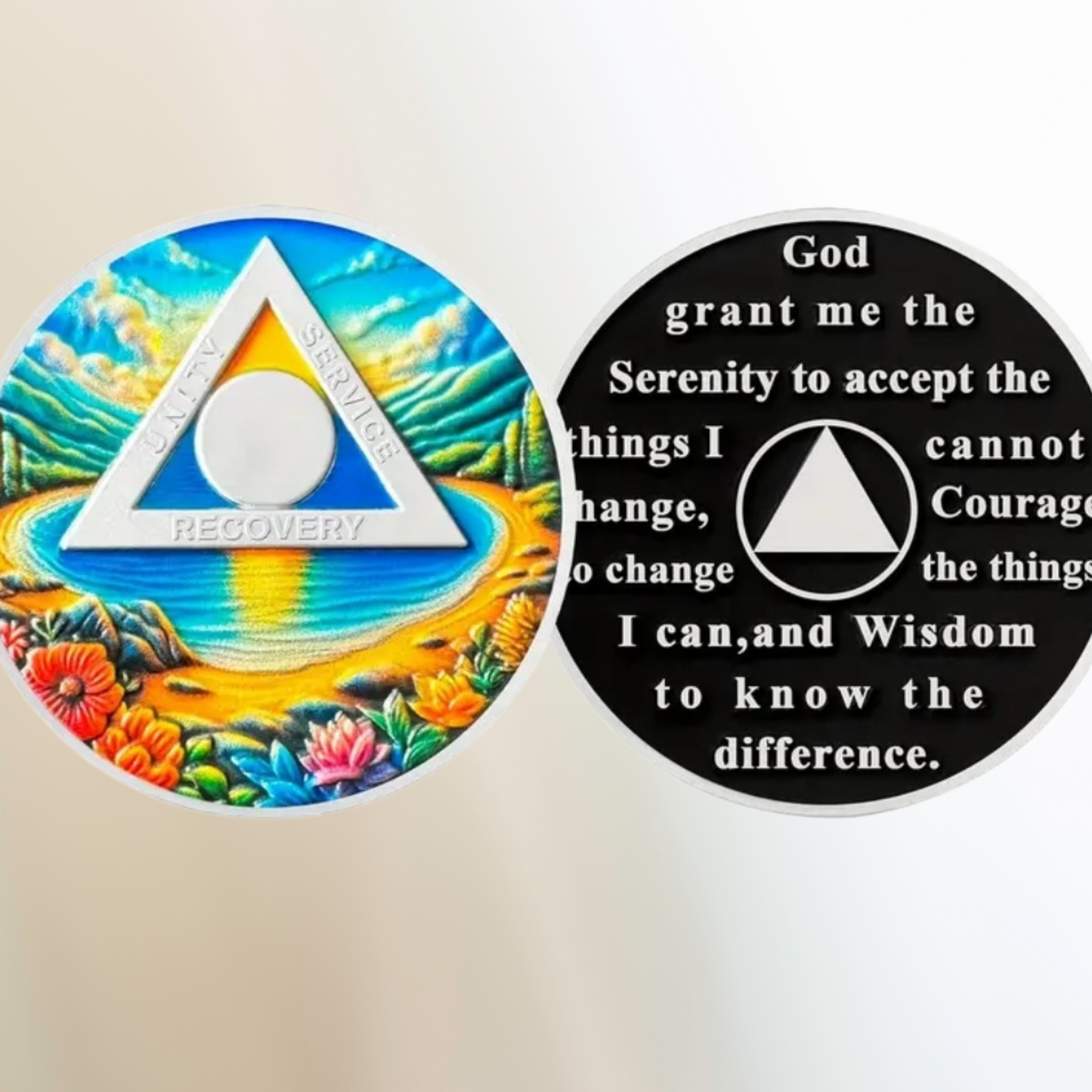 Beach Sobriety Coin in Gift Box