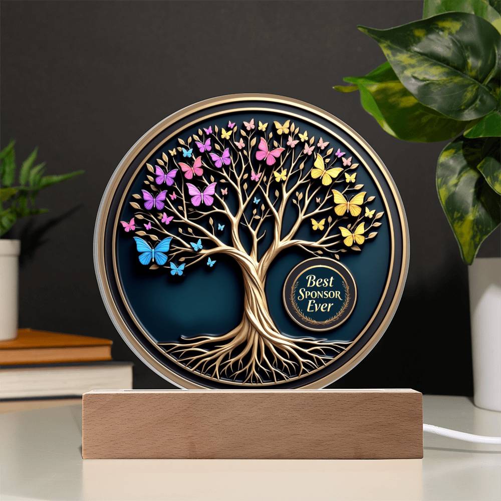 Best Sponsor Ever LED Circle Acrylic Keepsake