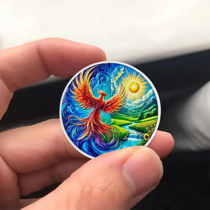 Custom Phoenix Sobriety Coin with Card