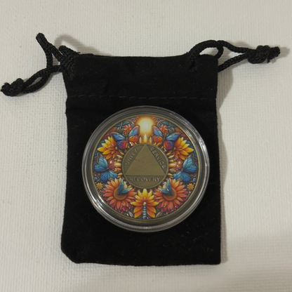Butterfly Sobriety Coin