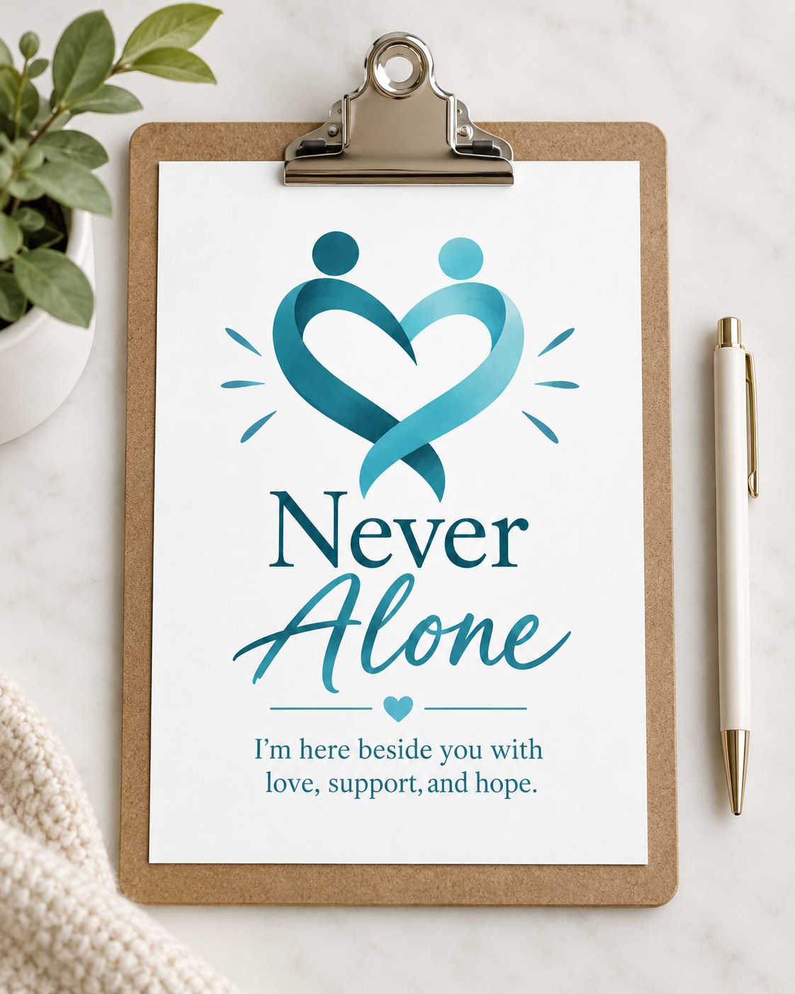 Never Alone – Free Printable & Digital Encouragement Card