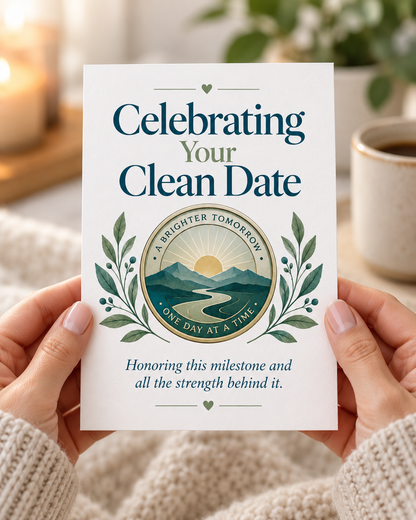 Celebrating Your Clean Date – Free Printable & Digital Recovery Card