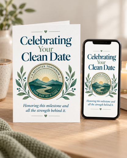 Celebrating Your Clean Date – Free Printable & Digital Recovery Card