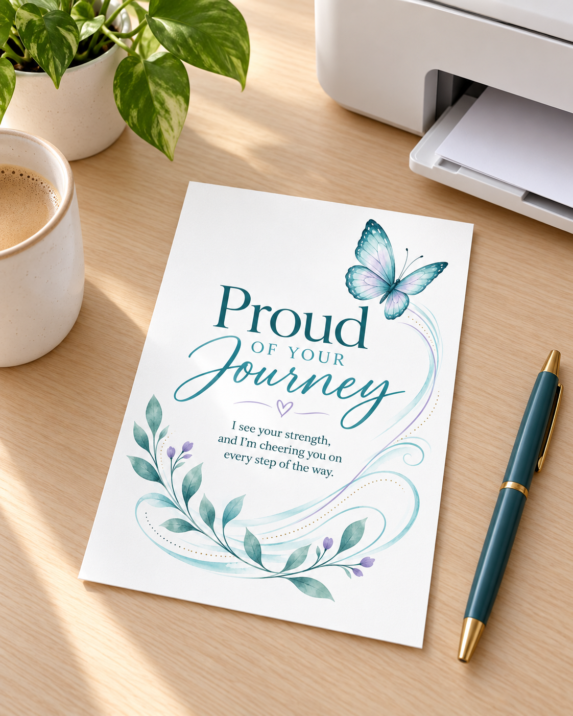 Proud of Your Journey – Free Printable & Digital Encouragement Card