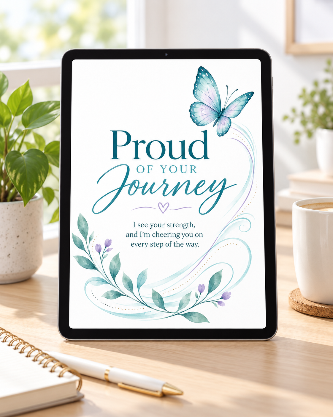 Proud of Your Journey – Free Printable & Digital Encouragement Card