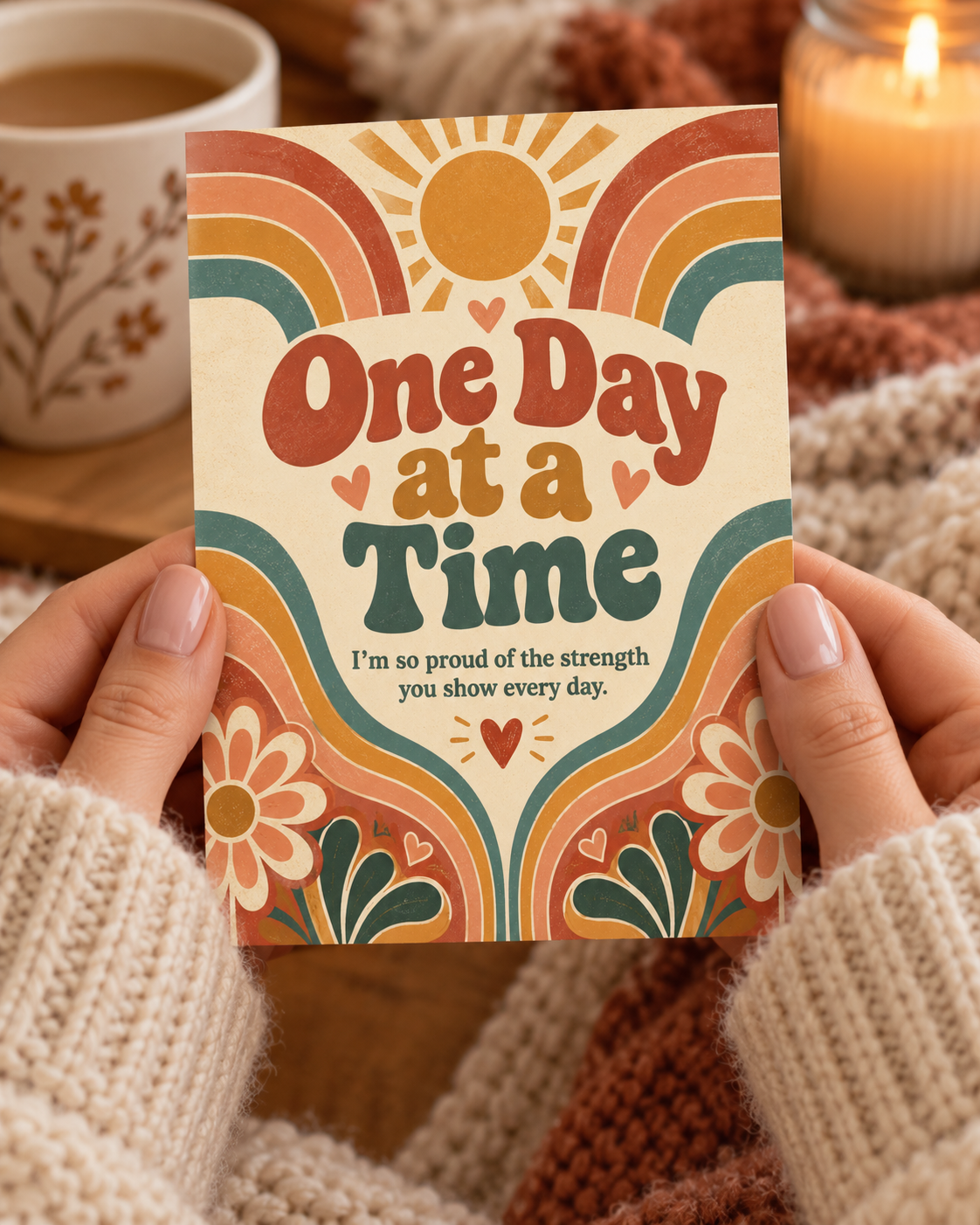 One Day at a Time – Free Printable & Digital Encouragement Card