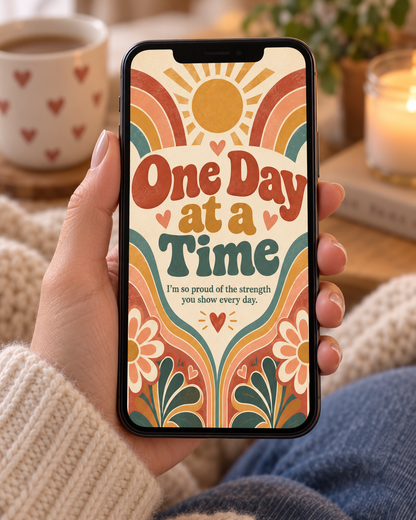 One Day at a Time – Free Printable & Digital Encouragement Card