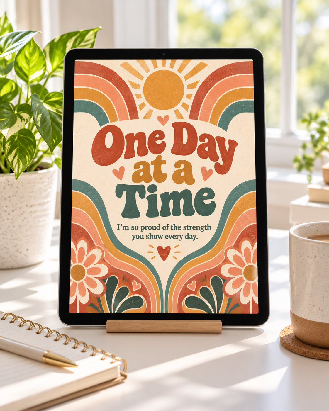 One Day at a Time – Free Printable & Digital Encouragement Card