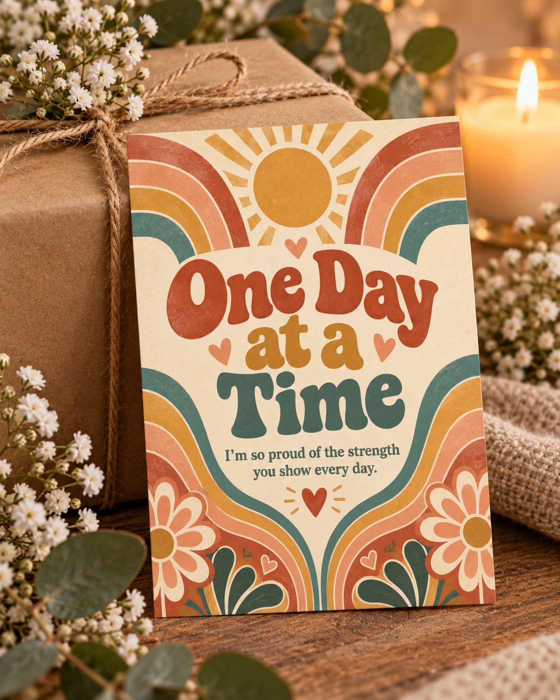 One Day at a Time – Free Printable & Digital Encouragement Card