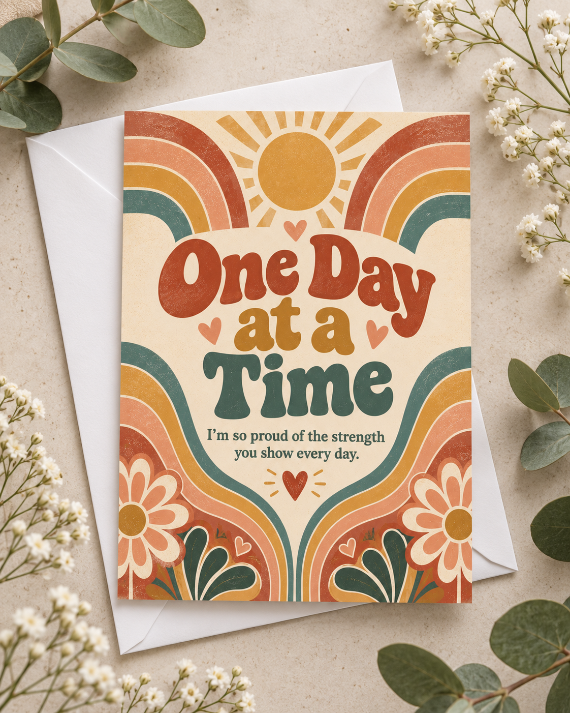One Day at a Time – Free Printable & Digital Encouragement Card