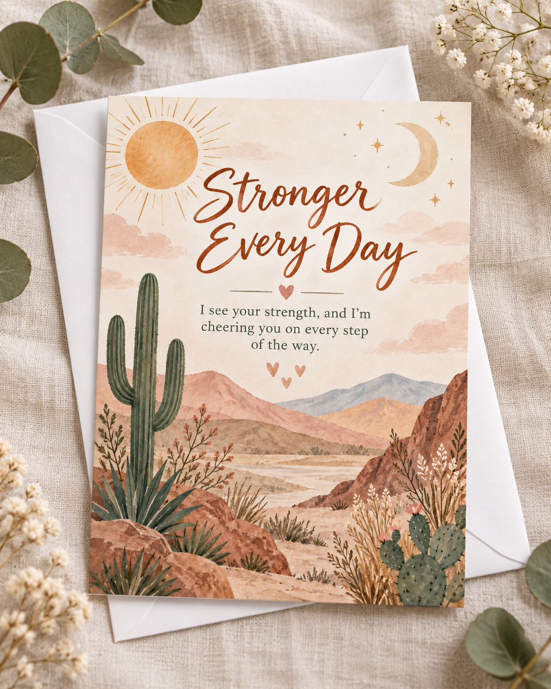 Stronger Every Day – Free Printable & Digital Encouragement Card