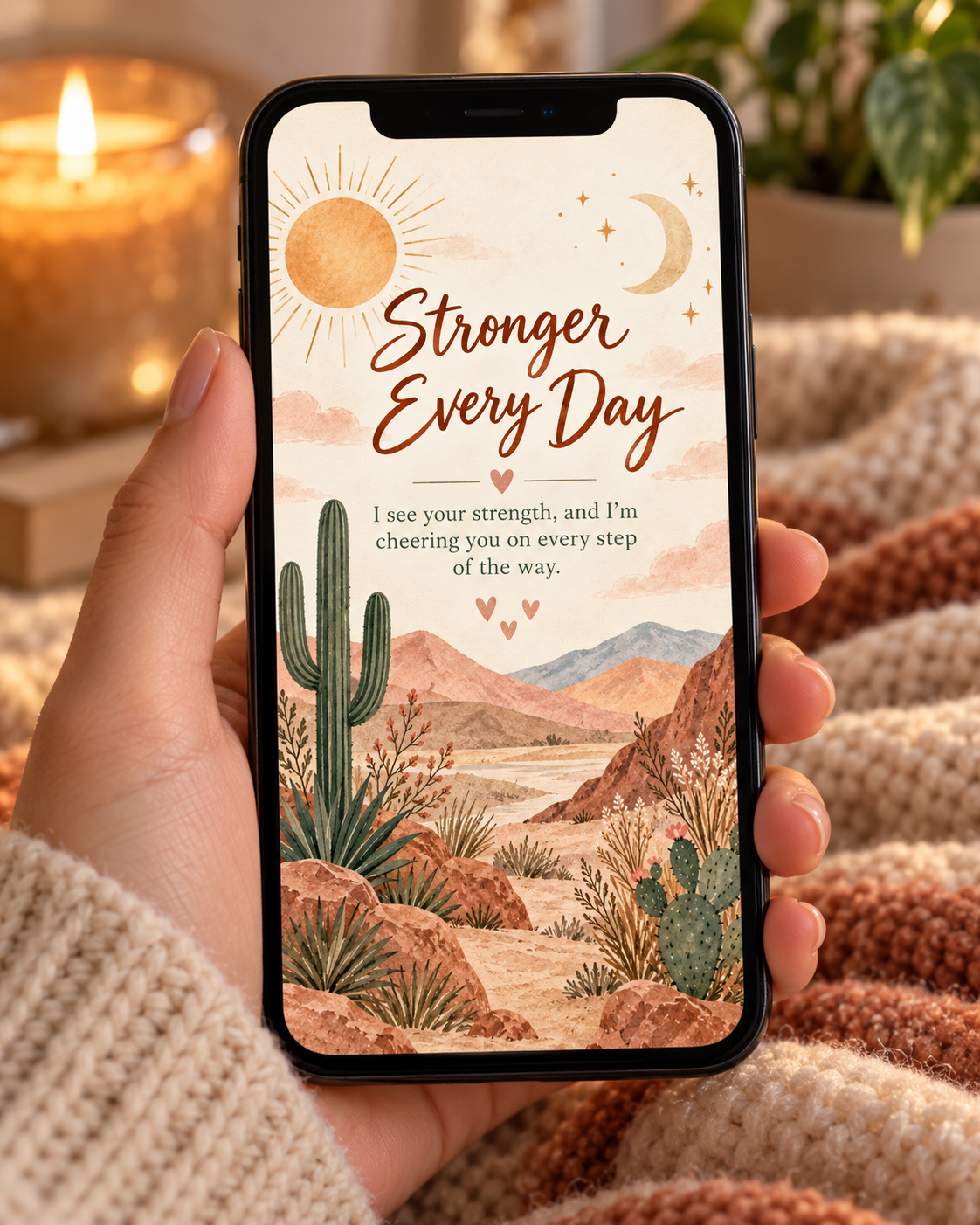 Stronger Every Day – Free Printable & Digital Encouragement Card