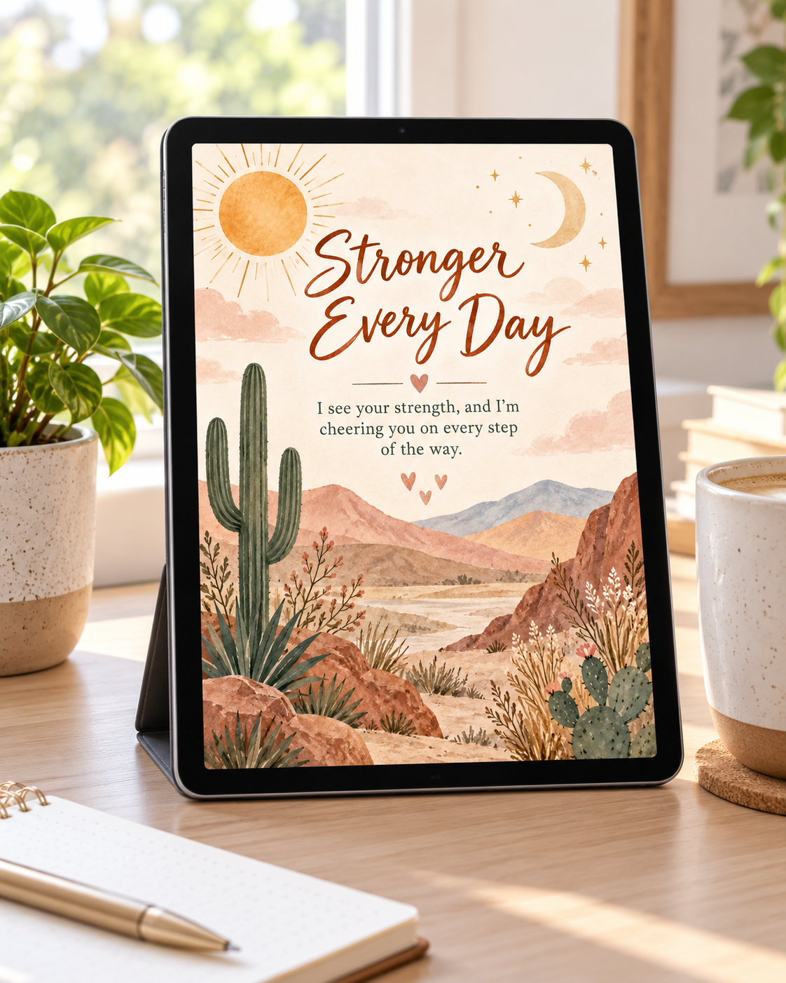 Stronger Every Day – Free Printable & Digital Encouragement Card