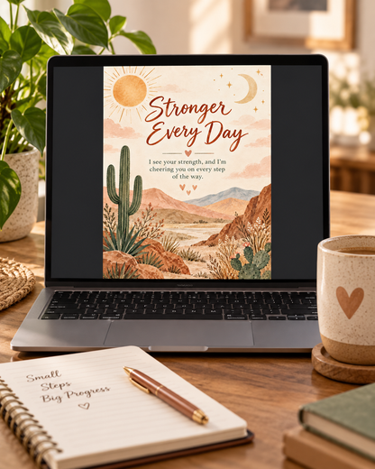 Stronger Every Day – Free Printable & Digital Encouragement Card