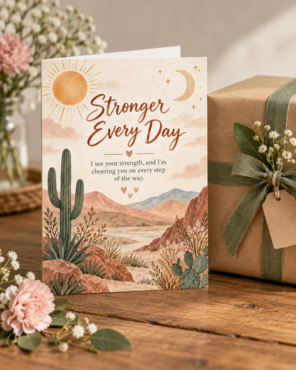 Stronger Every Day – Free Printable & Digital Encouragement Card