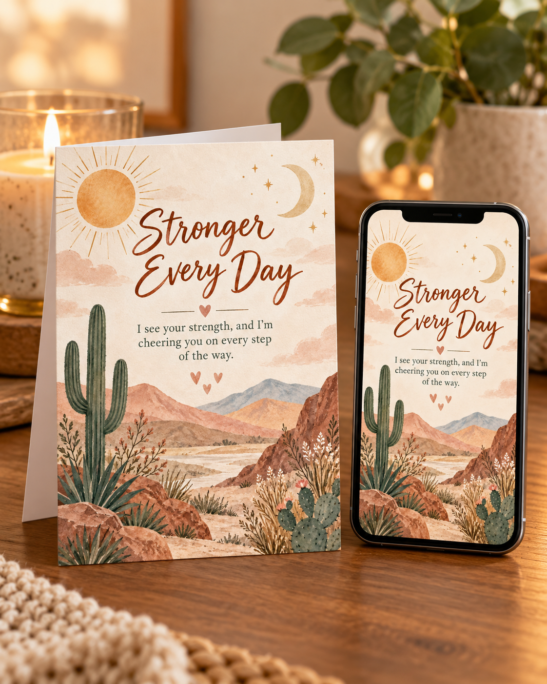 Stronger Every Day – Free Printable & Digital Encouragement Card