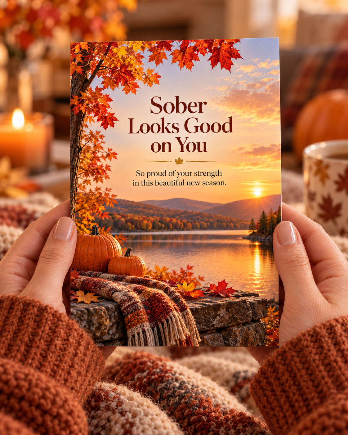 Sober Looks Good on You (Autumn) – Free Printable & Digital Recovery Card