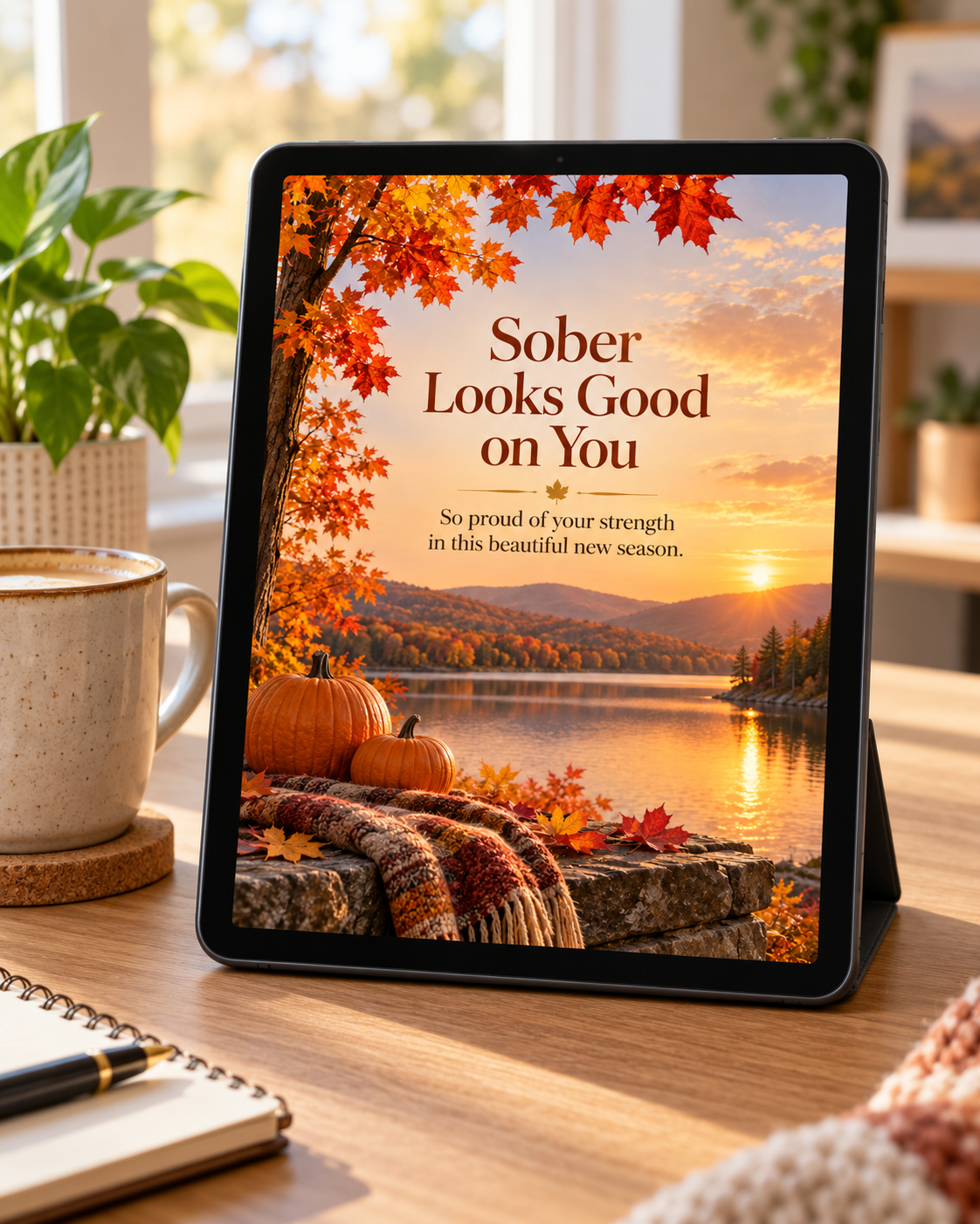 Sober Looks Good on You (Autumn) – Free Printable & Digital Recovery Card