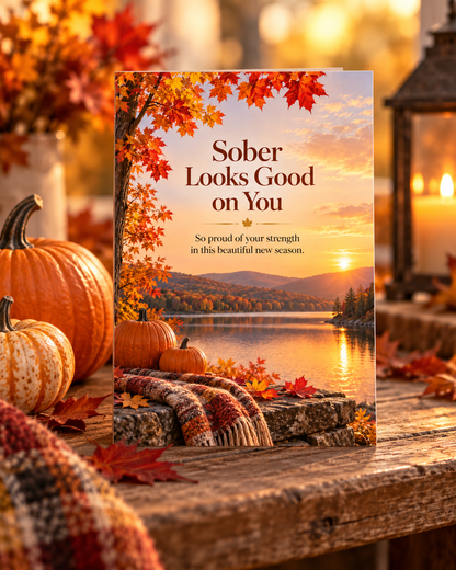 Sober Looks Good on You (Autumn) – Free Printable & Digital Recovery Card
