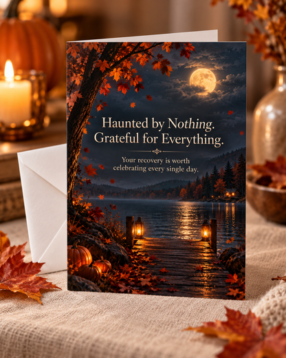 Haunted by Nothing, Grateful for Everything – Free Printable & Digital Recovery Card